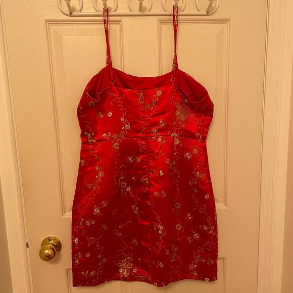 I AM GIA Red Chinese Inspired Dress - Picture 2 of 3